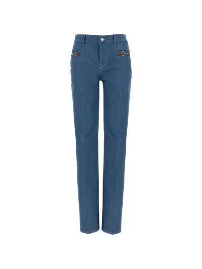 Gucci Morsetto-detail Jeans In Blue