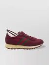 Gucci Vibrant Red Leather Sneakers In Multi