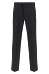 Gucci Grey Wool Pants In Black