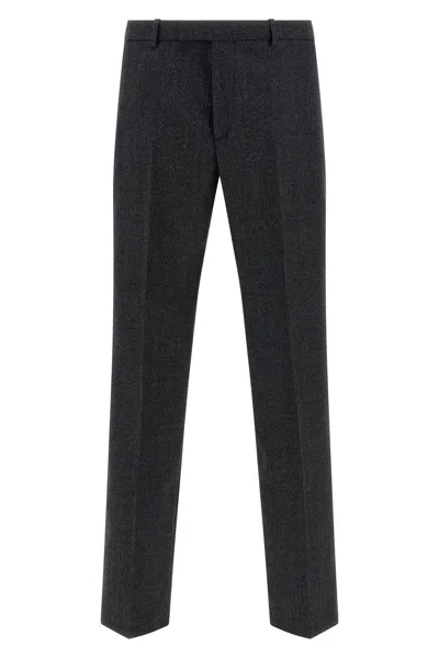 Gucci Grey Wool Pants In Black