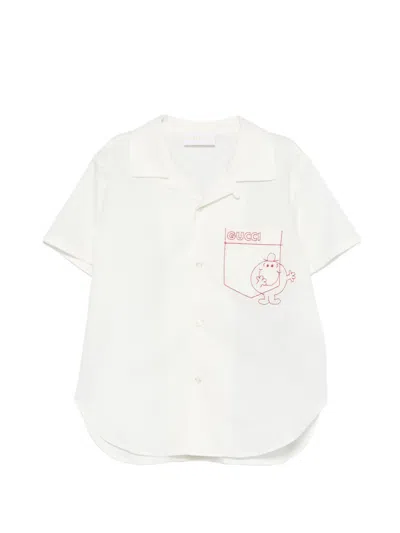 Gucci Babies' Mr. Men™ Little Miss™ Pocket Shirt In White