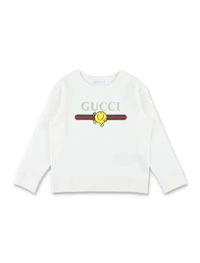 Gucci Mr. Men Little Miss Print Cotton Sweatshirt For Kids In Green