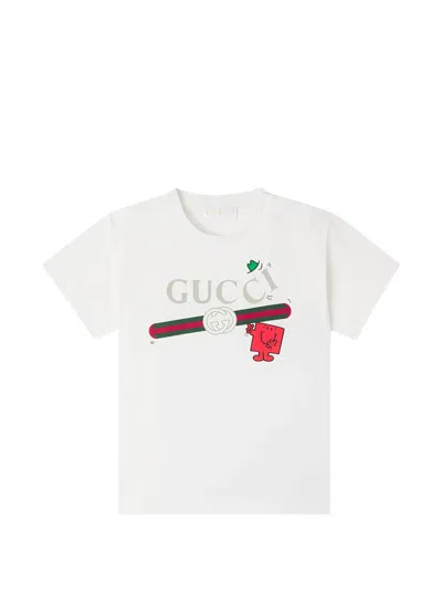 Gucci Babies' Mr. Men Little Miss-print T-shirt In White