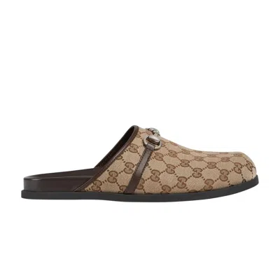 Pre-owned Gucci Mule 'horsebit - Beige Ebony' In Brown
