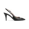 Gucci Erin Gg Leather Slingback Mules Women