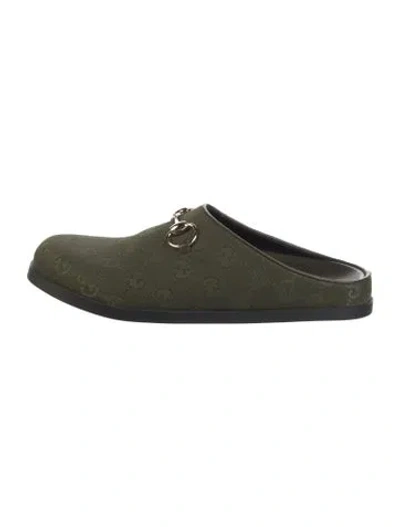 Pre-owned Gucci Mules In Green