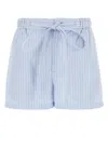 Gucci Striped Poplin Shorts Featuring Front Tie In Multi
