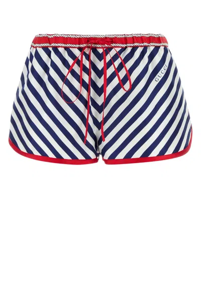 GUCCI GUCCI PRINTED SILK SHORTS