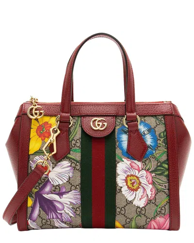 Gucci Multi & Red Gg Supreme Canvas