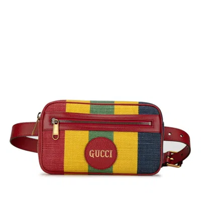 Pre-owned Gucci Multi-color Canvas Leather Fanny Pack Sling Bag ()