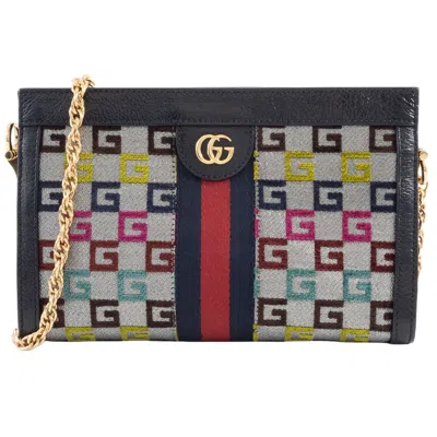 Pre-owned Gucci Multi-color Canvas Leather Shoulder Bag ()