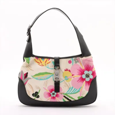 Pre-owned Gucci Multi-color Leather Canvas Shoulder Bag ()