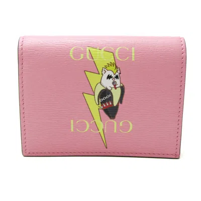 Pre-owned Gucci Multi-color Pink Leather Wallet (bi-fold) ()