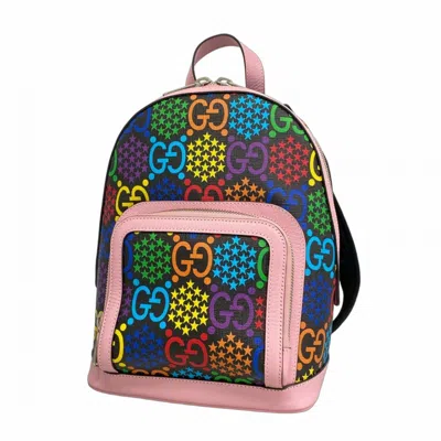 Pre-owned Gucci Multi-color Pink Pvc Leather Backpack ()
