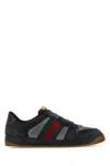 Gucci Multi Color Screener Sneakers In Black