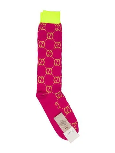 Pre-owned Gucci Multi Colored Synthetic Socks W/tags In Pink