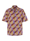Gucci Multicolor Bowling Shirt With Cuban Collar And All-over Print In Cotton Man In Multicolor