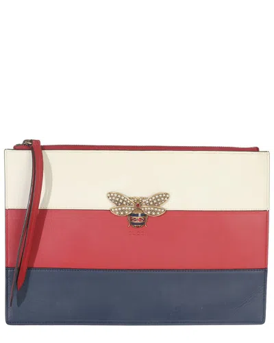 Gucci Multicolor Calfskin Queen Margaret Flat Pouch (authentic Pre-loved)