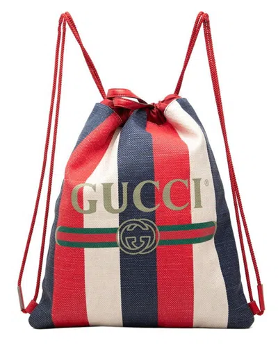 Pre-owned Gucci Multicolor Canvas Backpack 473872 (authentic Pre-loved)