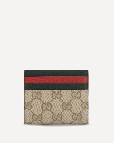 Gucci Gg Coated Canvas Multicolor Card Case In Neutral