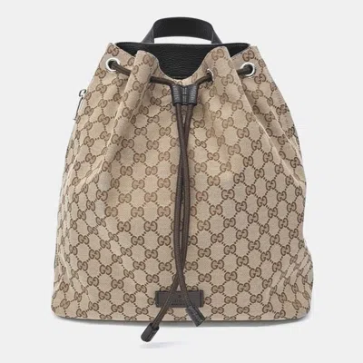 Pre-owned Gucci Multicolor Fabric Jacquard Backpack