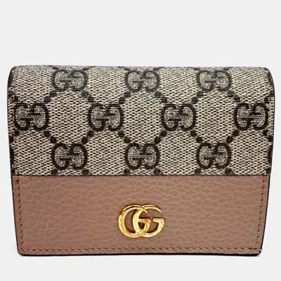 Pre-owned Gucci Multicolor Fabric Marmont Card Holder