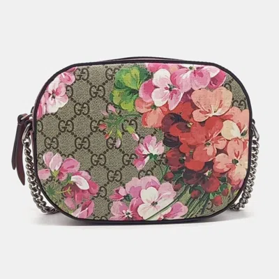 Pre-owned Gucci Multicolor Fabric Supreme Bloom Mini Chain Bag