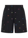 Gucci Bermuda Shorts With Elastic Waistband And Pockets In Black