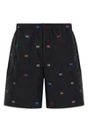 Gucci Gg Cotton Ripstop Shorts In Black
