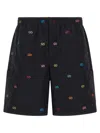 Gucci Bermuda Shorts With Elastic Waistband And Pockets In Black