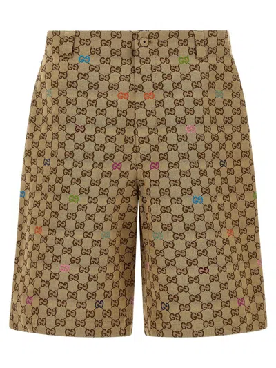 GUCCI GUCCI MULTICOLOR FIL COUPÉ BERMUDA SHORTS