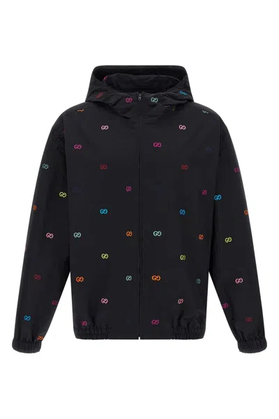 Gucci Multicolor Fil Coupé Jacket In Black