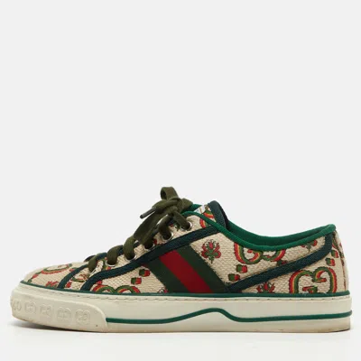 Pre-owned Gucci Multicolor Gg Canvas Tennis 1977 Low Top Sneakers Size 35.5