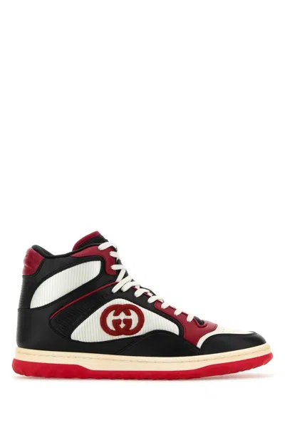 Gucci Multicolor Leather And Fabric Multicolor Sneakers