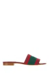 Gucci Web Stripe Embroidered Slides