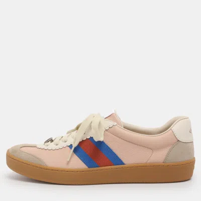 Pre-owned Gucci Multicolor Leather And Suede G74 Sneakers Size 39