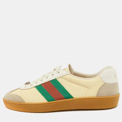 Pre-owned Gucci Multicolor Leather And Suede G74 Trainers Size 42