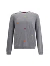 Gucci Men Long Sleeve Crew-neck Cashmere Sweater In Gray