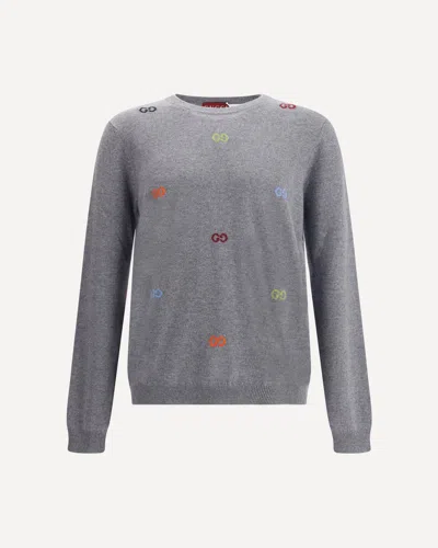 GUCCI MULTICOLOR LOGO CASHMERE SWEATER