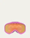 Gucci Multicolor Logo Injection Plastic Shield Sunglasses In Shiny Solid Pinkmazzucchelli