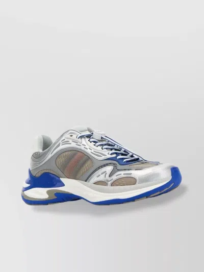 Gucci Multicolor Mesh And Rubber Sneakers 2.0 In Grey