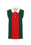 Gucci Cotton-blend Polo Shirt In Multicolor