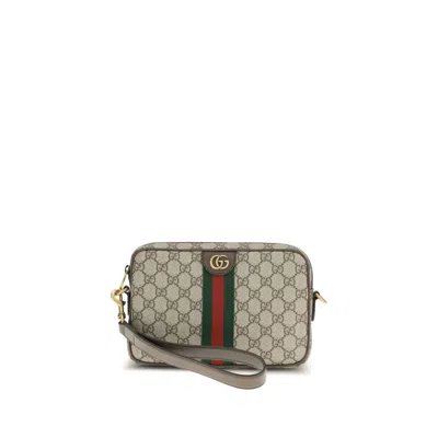 Gucci Men Gg Supreme Fabric And Leather Small Ophidia Gg Crossbody Bag In Multi