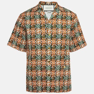 Pre-owned Gucci Multicolor Printed Cotton Shirt Xs