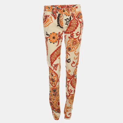 Pre-owned Gucci Multicolor Printed Stretch Cotton New Leggings S