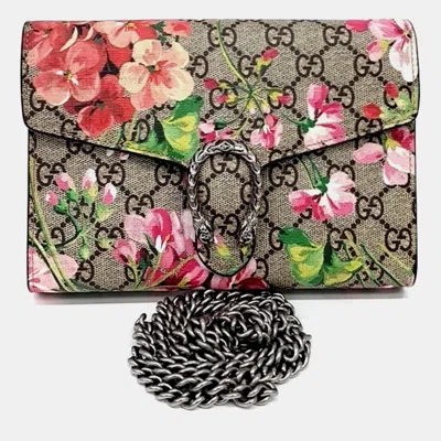 Pre-owned Gucci Multicolor Pvc Bloom Supreme Mini Chain Bag