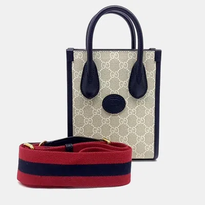 Pre-owned Gucci Multicolor Pvc Gg Ophidia Mini Tote Bag