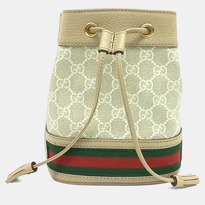 Pre-owned Gucci Multicolor Pvc Ophidia Mini Bucket Bag