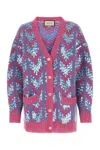 Gucci Multicolor Sequined Chevron-knit Cardigan In Multicolor