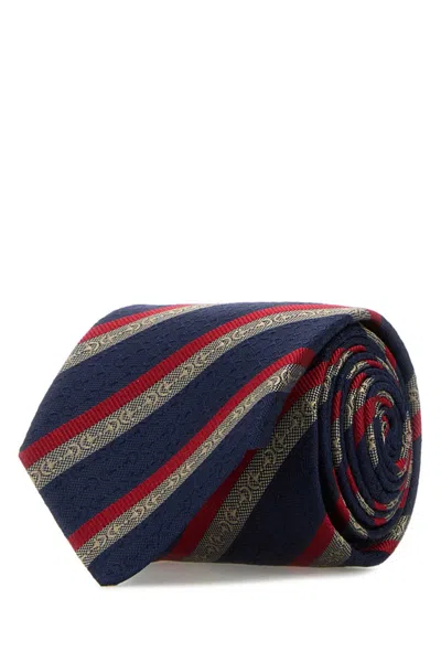 Gucci Cravatta In Seta Ricamata  Uomo